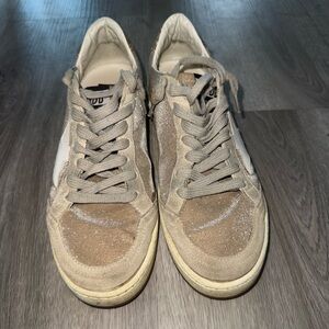 Golden Goose Beige and White Women's Sneakers